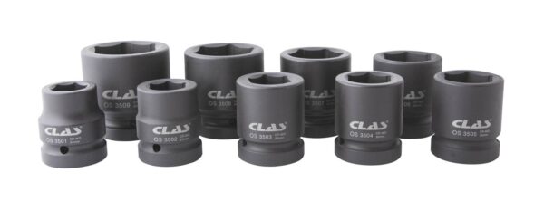 Coffret 9 douilles choc 6 pans 24-50mm 1" Cr-Mo - OS 3500 - CLAS Equipements – Image 2