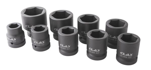 Coffret 9 douilles choc 6 pans 24-50mm 1" Cr-Mo - OS 3500 - CLAS Equipements – Image 4