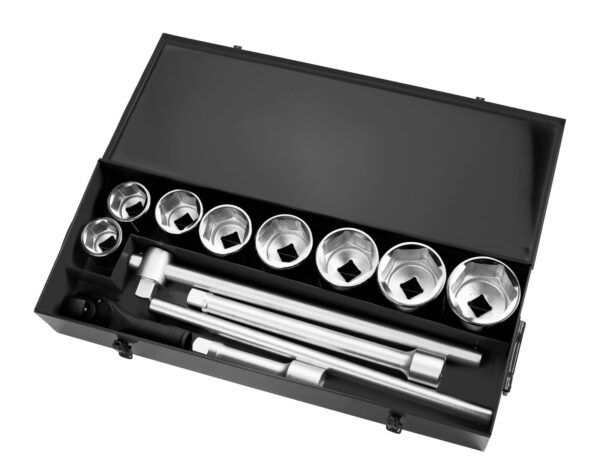 Coffret cliquet réversible + 8 douilles 6 pans 1" 46-80mm CrV - OS 3550 - CLAS Equipements