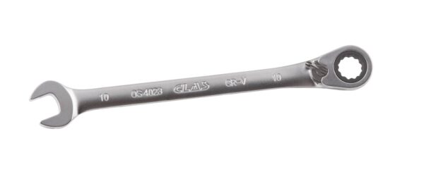Clé mixte 10mm à cliquet réversible 15° CrV - OS 4023 - CLAS Equipements