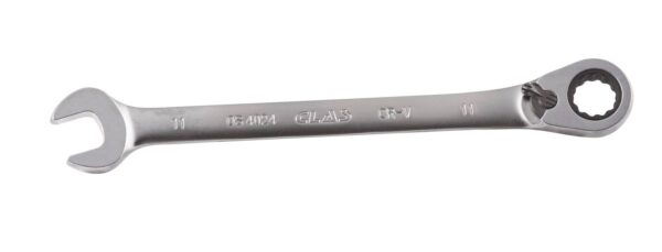Clé mixte 11mm à cliquet réversible 15° CrV - OS 4024 - CLAS Equipements
