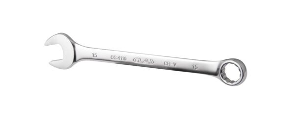 Clé mixte 15mm 12 pans CrV DIN ISO 3113 - OS 4110 - CLAS Equipements