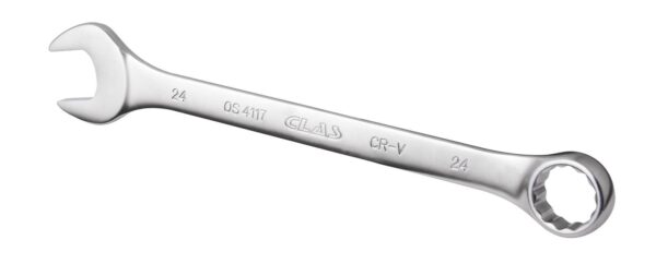 Clé mixte 24mm 12 pans CrV DIN ISO 3113 - OS 4117 - CLAS Equipements