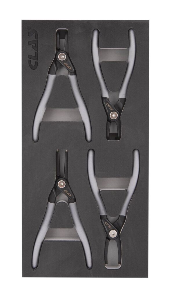 Insert 4 pinces circlips 7" intérieur-extérieur DIN ISO 5256 et DIN ISO 5254 - OS 5200 - CLAS Equipements