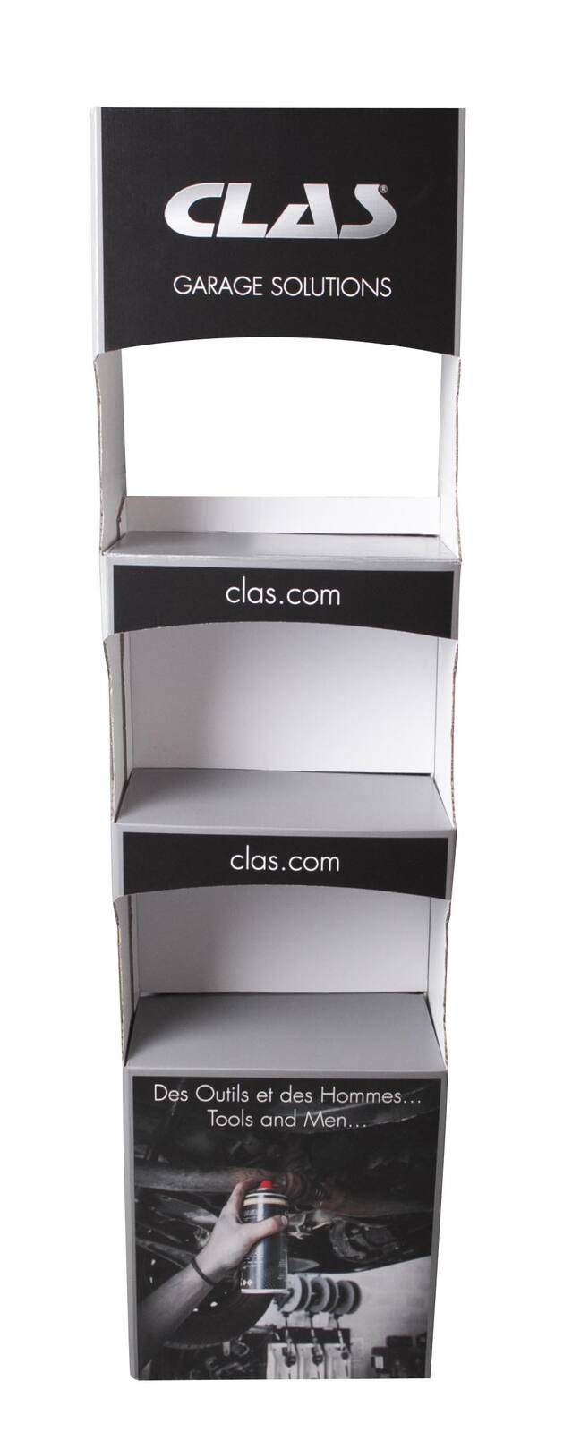 Présentoir carton CLAS à 3 étagères - PR 2019 - CLAS Equipements – Image 2