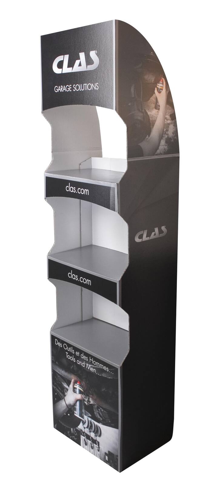 Présentoir carton CLAS à 3 étagères - PR 2019 - CLAS Equipements – Image 3