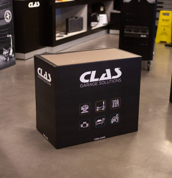 Presentoir podium carton alveolaire 600x400x700Presentoir podium carton alveolaire 600x400x700- PR 2500 - CLAS Equipements