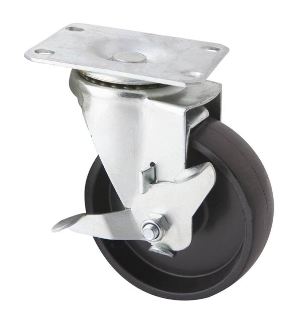 Route pivotante avec frein ø100x30mm PP pour servante d'atelier EG 0083, EG 0082 - SA 0092 - CLAS Equipements