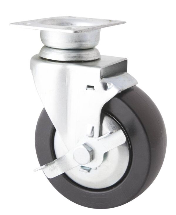 Roue pivotante avec frein ø127x50mm PP pour servante d'atelier EG 0084, EG 0086, EG 0087 - SA 0095 - CLAS Equipements