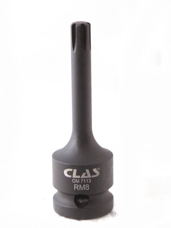 Douille embout choc ribe M8 L.78mm 1/2'' Cr-Mo - SA 0453 - CLAS Equipements
