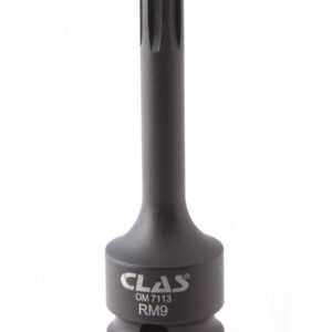 Douille embout choc ribe M9 L.78mm 1/2'' Cr-Mo - SA 0454 - CLAS Equipements