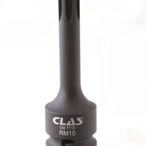 Douille embout choc ribe M10 L.78mm 1/2'' Cr-Mo - SA 0455 - CLAS Equipements