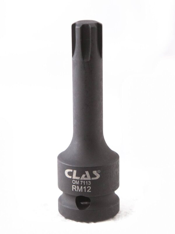 Douille embout choc ribe M12 L.78mm 1/2'' Cr-Mo - SA 0456 - CLAS Equipements