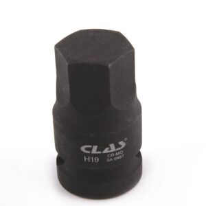 Douille choc écrou moyeu VAG héxagonale 19mm L.43mm 1/2" Cr-Mo - SA 0487 - CLAS Equipements