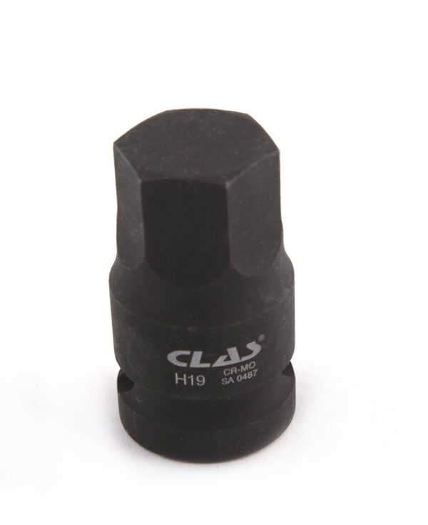 Douille choc écrou moyeu VAG héxagonale 19mm L.43mm 1/2" Cr-Mo - SA 0487 - CLAS Equipements