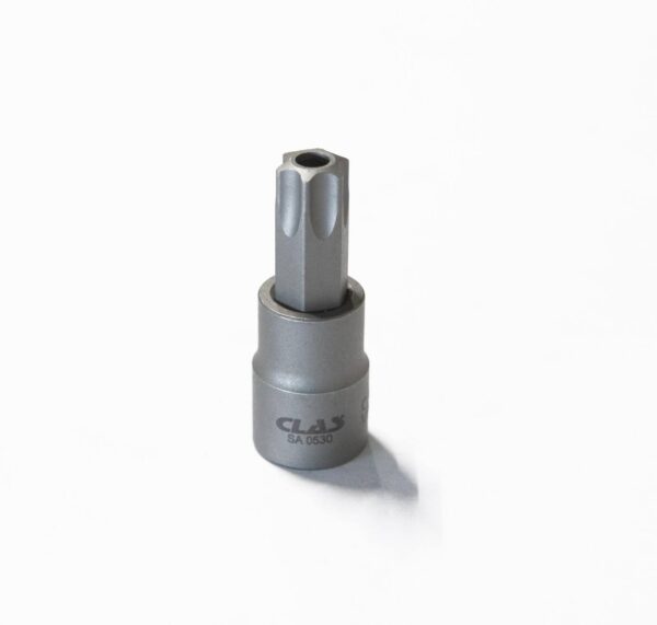 Douille embout torx percé T55 3/8" CrV - SA 0530 - CLAS Equipements