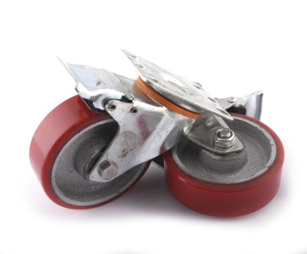 Paire de roues pivotantes freinées ø100x31mm pour supports moteurs OM 0701 - SA 0721 - CLAS Equipements