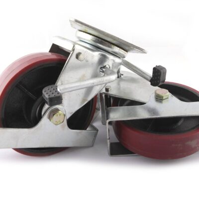 Paire de roues pivotantes freinées ø150x40mm pour table élévatrice OH 1300 - SA 1302 - CLAS Equipements