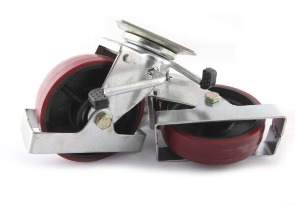 Paire de roues pivotantes freinées ø150x40mm pour table élévatrice OH 1300 - SA 1302 - CLAS Equipements