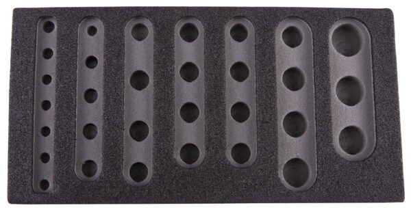 Insert mousse vide douilles (en pouces) format 1/3 tiroir - SA 3053 - CLAS Equipements