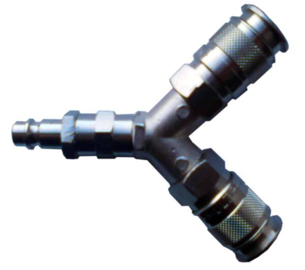 Adaptateur pneumatique en Y (2 opérateurs) pour compresseur, réseau d'air - SA 5506 - CLAS Equipements