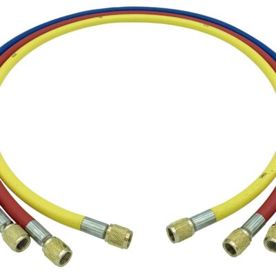 Flexible 2,5M F1/4" x F1/4" SAE droit bleu pour station de recharge de climatisation - SA 8705 - CLAS Equipements