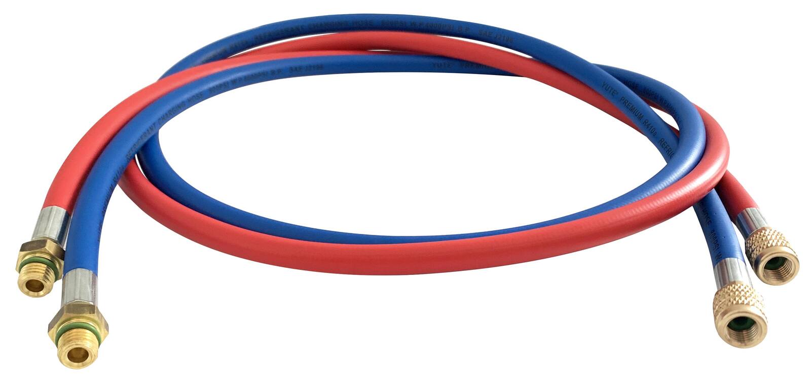 Flexible 2,5M R1234yf M12x1.5 x F1/4" SAE droit rouge pour station de recharge de climatisation - SA 8710 - CLAS Equipements