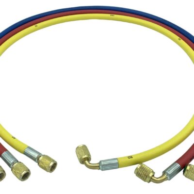Flexible 4M F1/4" x F1/4" SAE 90° rouge pour station de recharge de climatisation - SA 8741 - CLAS Equipements