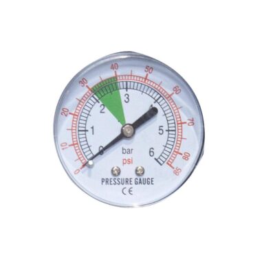 Manomètre 1/4" 6bars raccord arrière pour monte démonte pneus DM 2000, DM 2000P - SA 9998 - CLAS Equipements