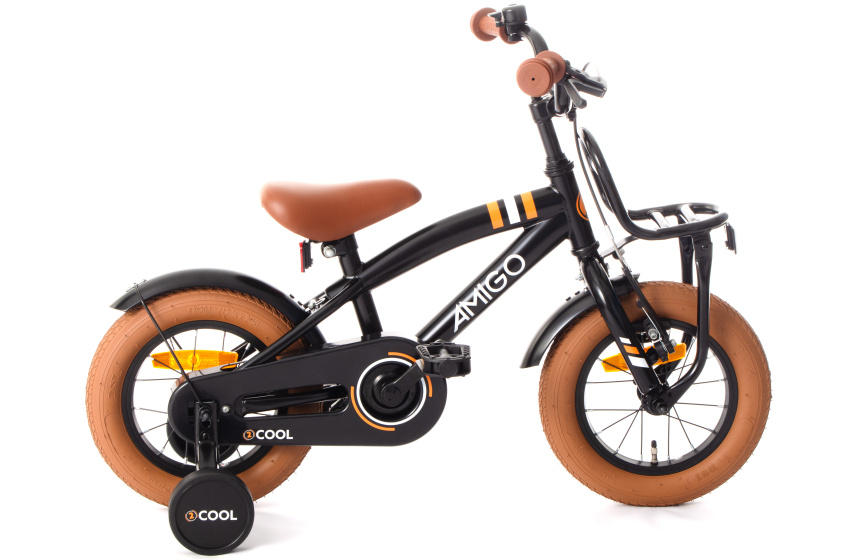 Children bikes 2Cool 12 Pouces 21 cm Garçon Frein à rétropédalage Noir - AMIGO