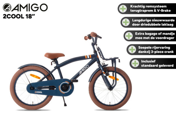 Children bikes 2Cool 18 Pouces 28,5 cm Garçon Frein à rétropédalage Bleu - AMIGO – Image 9