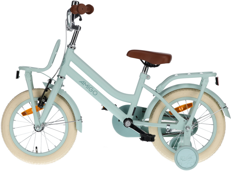 Children bikes Bella 14 Pouces 24 cm Fille Frein à rétropédalage Vert - AMIGO – Image 4
