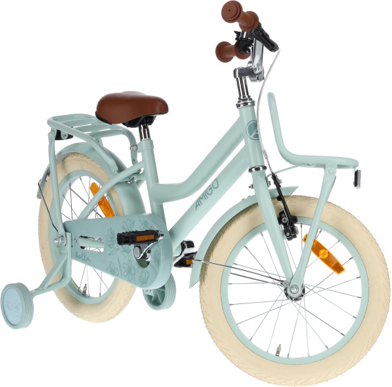 Children bikes Bella 16 Pouces 26 cm Fille Frein à rétropédalage Vert - AMIGO – Image 5