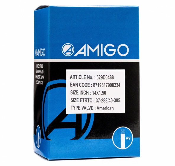 Inner tube other Tube intérieur 14 x 1,50 (37/40-288/305) AV 48 mm - AMIGO