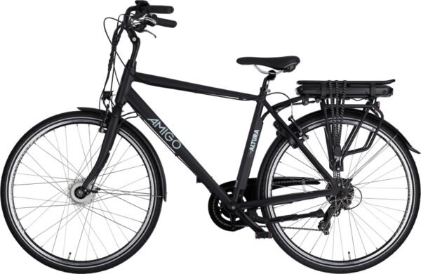 Vélos de ville électriques E-Altura D1 28 Pouces 53 cm Homme 7SP V-Brake Noir mat - AMIGO – Image 2