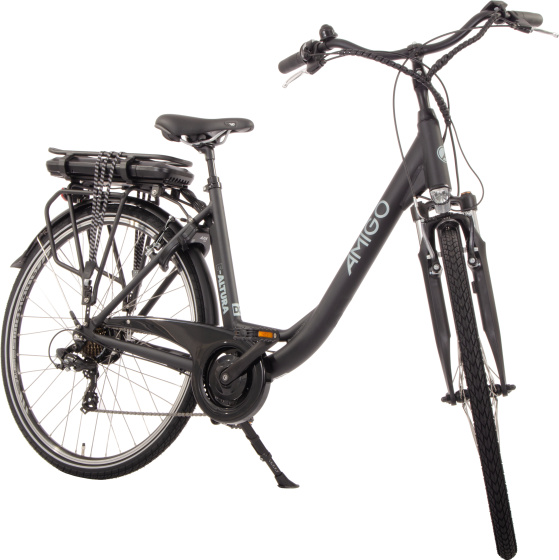 Vélos de ville électriques E-Altura D2 28 Pouces 49 cm Femme 7SP V-Brake Noir mat - AMIGO – Image 10