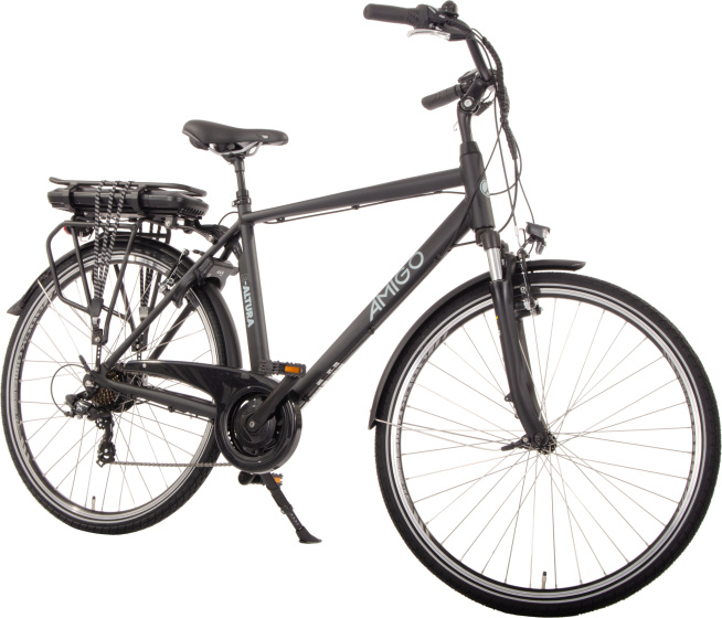 Vélos de ville électriques E-Altura D2 28 Pouces 53 cm Homme 7SP V-Brake Noir mat - AMIGO – Image 4