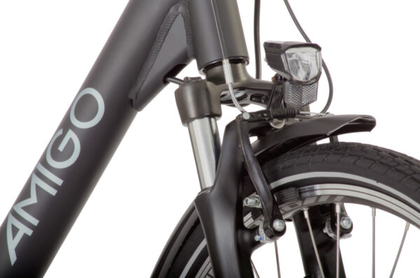 Vélos de ville électriques E-Altura D2 28 Pouces 53 cm Homme 7SP V-Brake Noir mat - AMIGO – Image 5