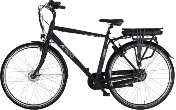 Vélos de ville électriques E-Faro S1 28 Pouces 53 cm Homme 3SP V-Brake Noir mat - AMIGO – Image 3
