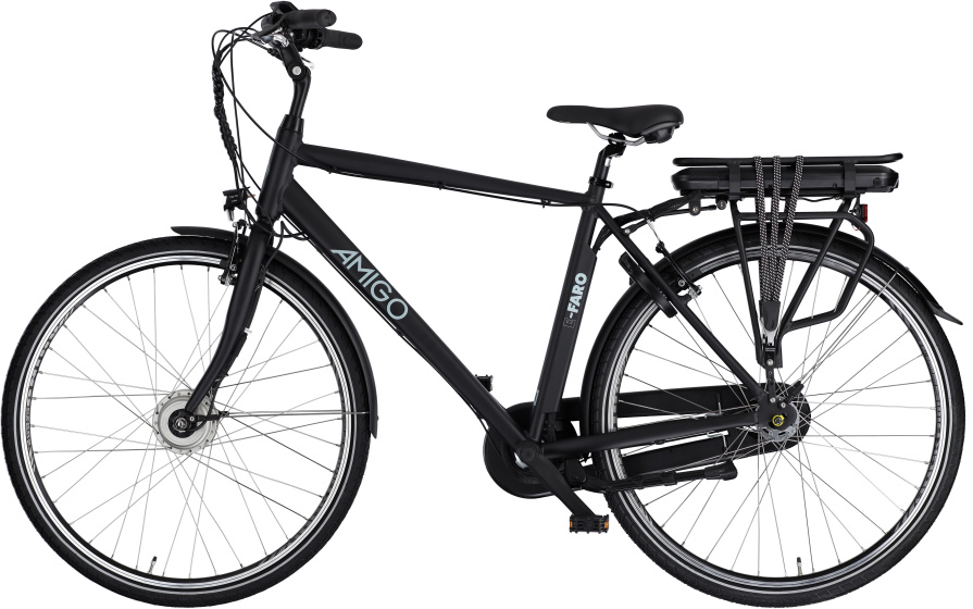 Vélos de ville électriques E-Faro S1 28 Pouces 53 cm Homme 3SP V-Brake Noir mat - AMIGO – Image 3