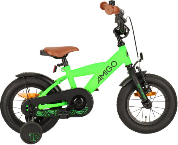 Children bikes Explorer 12 Pouces 20 cm Garçon Frein à rétropédalage Vert/Noir - AMIGO – Image 7