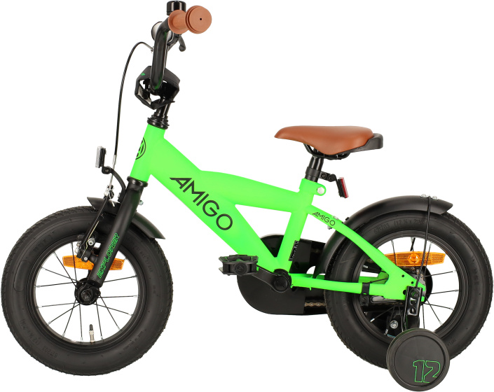 Children bikes Explorer 12 Pouces 20 cm Garçon Frein à rétropédalage Vert/Noir - AMIGO – Image 3
