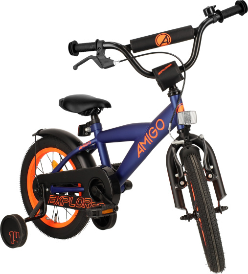 Children bikes Explorer 14 Pouces 21,5 cm Garçon Frein à rétropédalage Bleu/Orange - AMIGO – Image 11