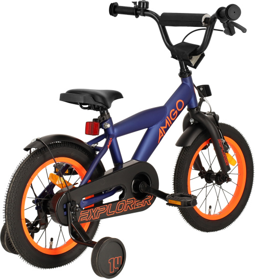 Children bikes Explorer 14 Pouces 21,5 cm Garçon Frein à rétropédalage Bleu/Orange - AMIGO – Image 6