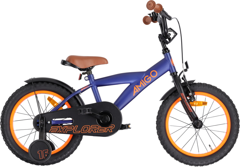 Children bikes Explorer 16 Pouces 23 cm Garçon Frein à rétropédalage Bleu/Orange - AMIGO – Image 8