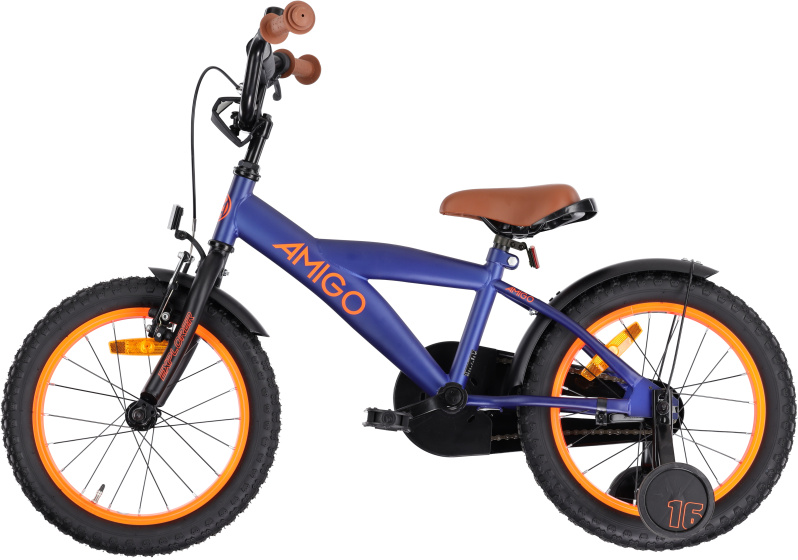 Children bikes Explorer 16 Pouces 23 cm Garçon Frein à rétropédalage Bleu/Orange - AMIGO – Image 10