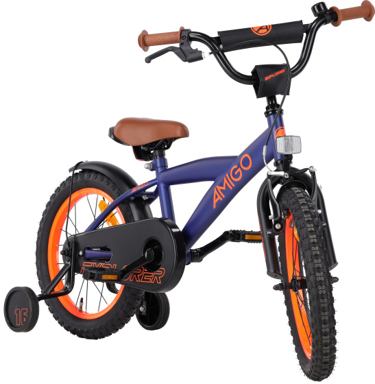 Children bikes Explorer 16 Pouces 23 cm Garçon Frein à rétropédalage Bleu/Orange - AMIGO – Image 4