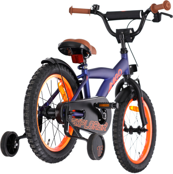 Children bikes Explorer 16 Pouces 23 cm Garçon Frein à rétropédalage Bleu/Orange - AMIGO – Image 13