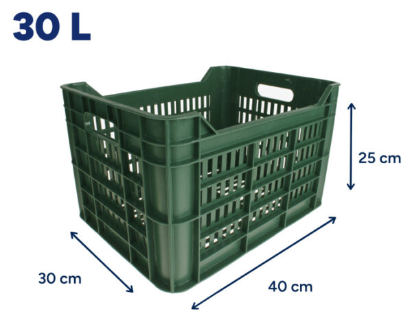 Caissons vélos caisse à vélo 30 litres 100% plastique recyclé vert foncé - AMIGO – Image 3