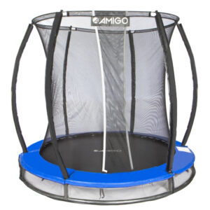 Trampolines Deluxe trampoline avec filet de sécurité 244 cm bleu - AMIGO